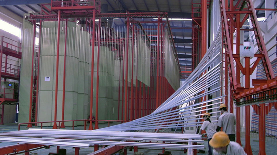 全自動鋁型材立式噴漆生產線